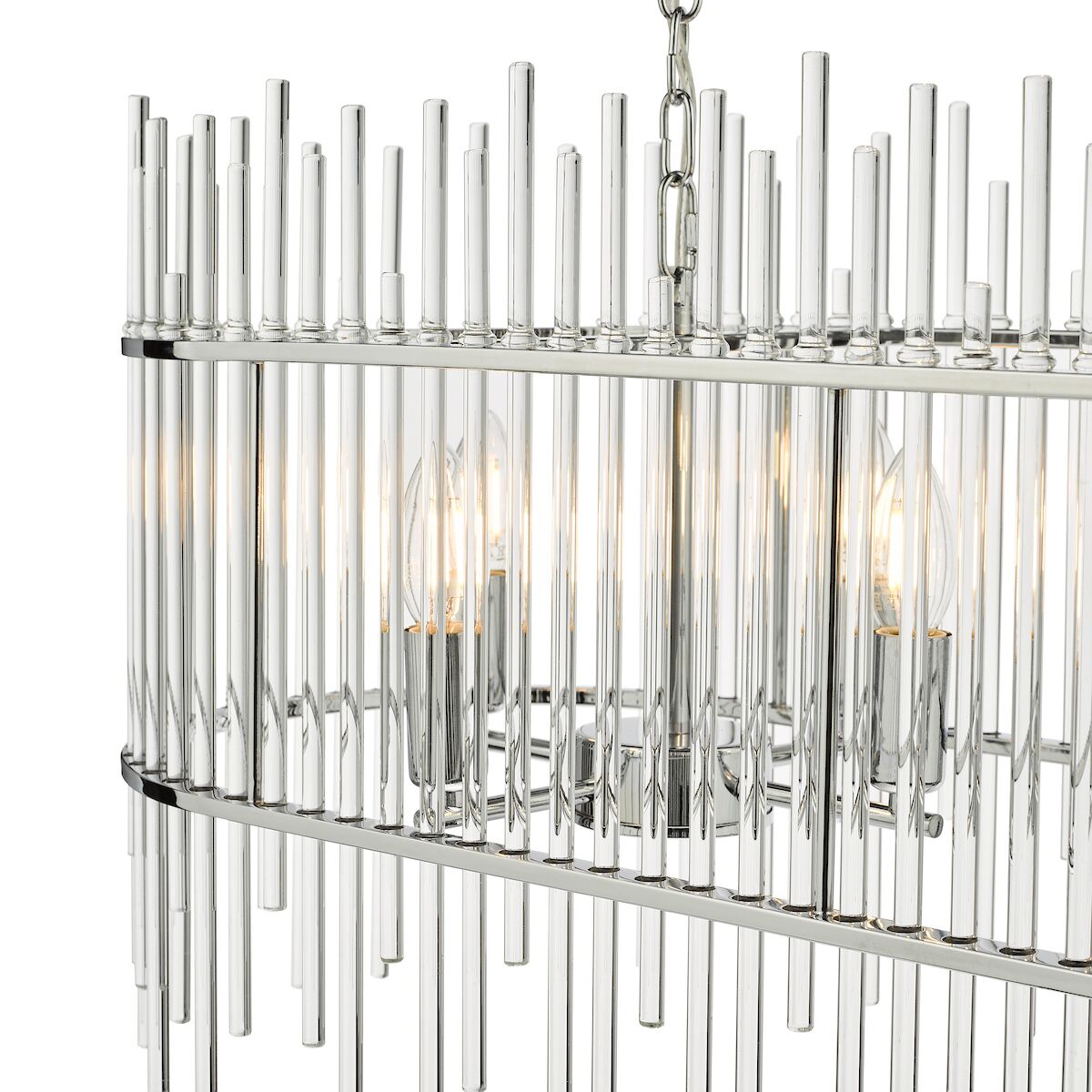Finola 8 Light Bar Pendant Polished Chrome Glass<br>Glass - Image 5