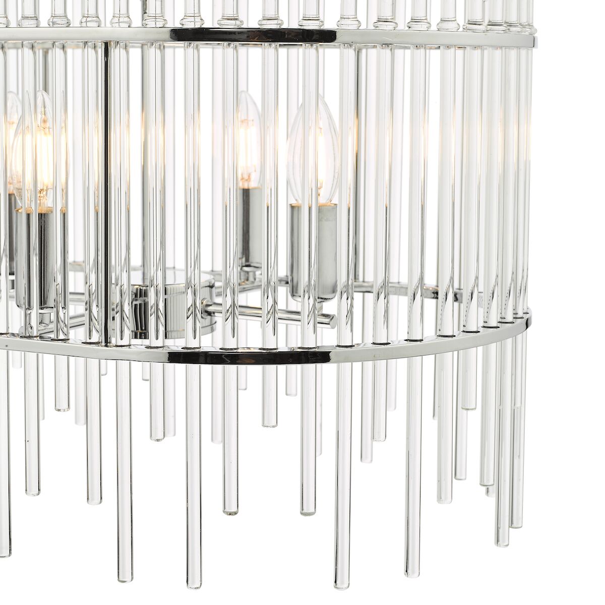 Finola 8 Light Bar Pendant Polished Chrome Glass<br>Glass - Image 6
