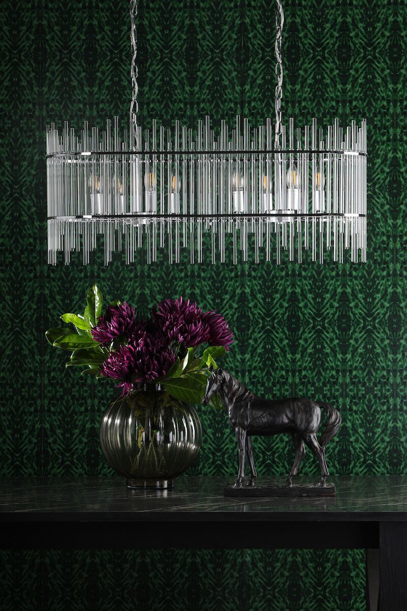 Finola 8 Light Bar Pendant Polished Chrome Glass<br>Glass - Image 9