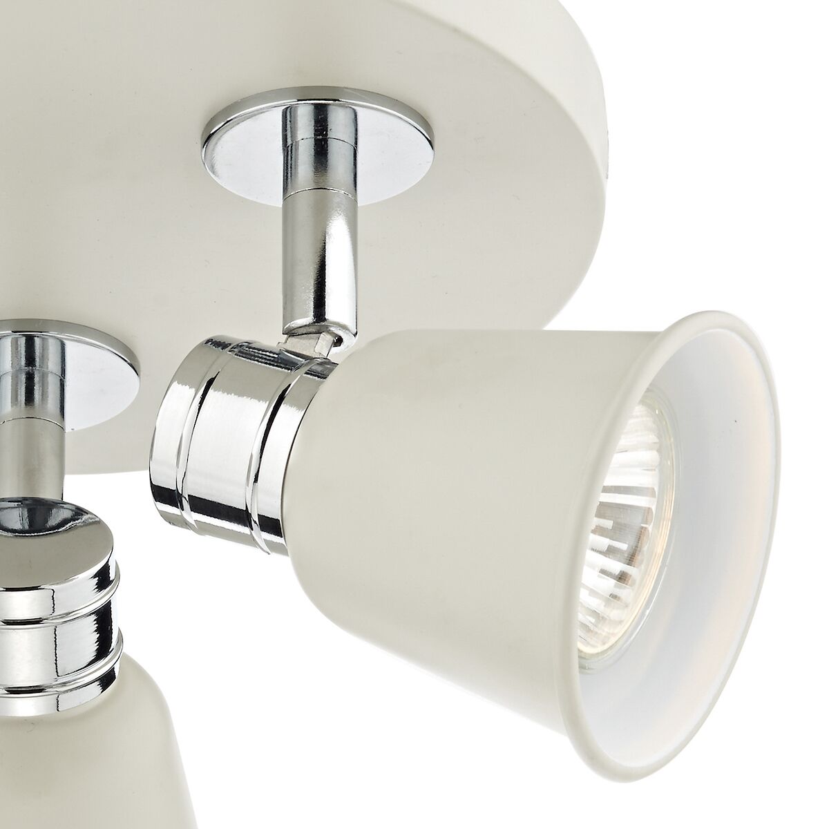 Fry 3 Light Plate Spotlight Cream Polished ChromeMatt Cream - Image 2