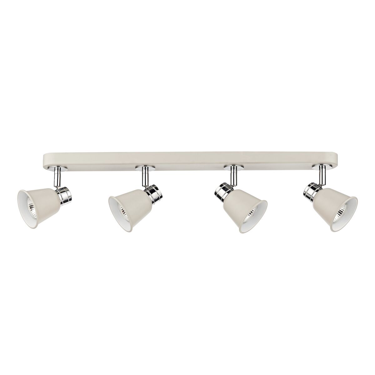 Fry 4 Light Bar Spotlight Cream Polished Chrome<br>Matt Cream