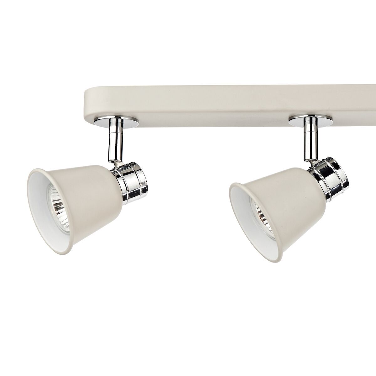 Fry 4 Light Bar Spotlight Cream Polished Chrome<br>Matt Cream - Image 2