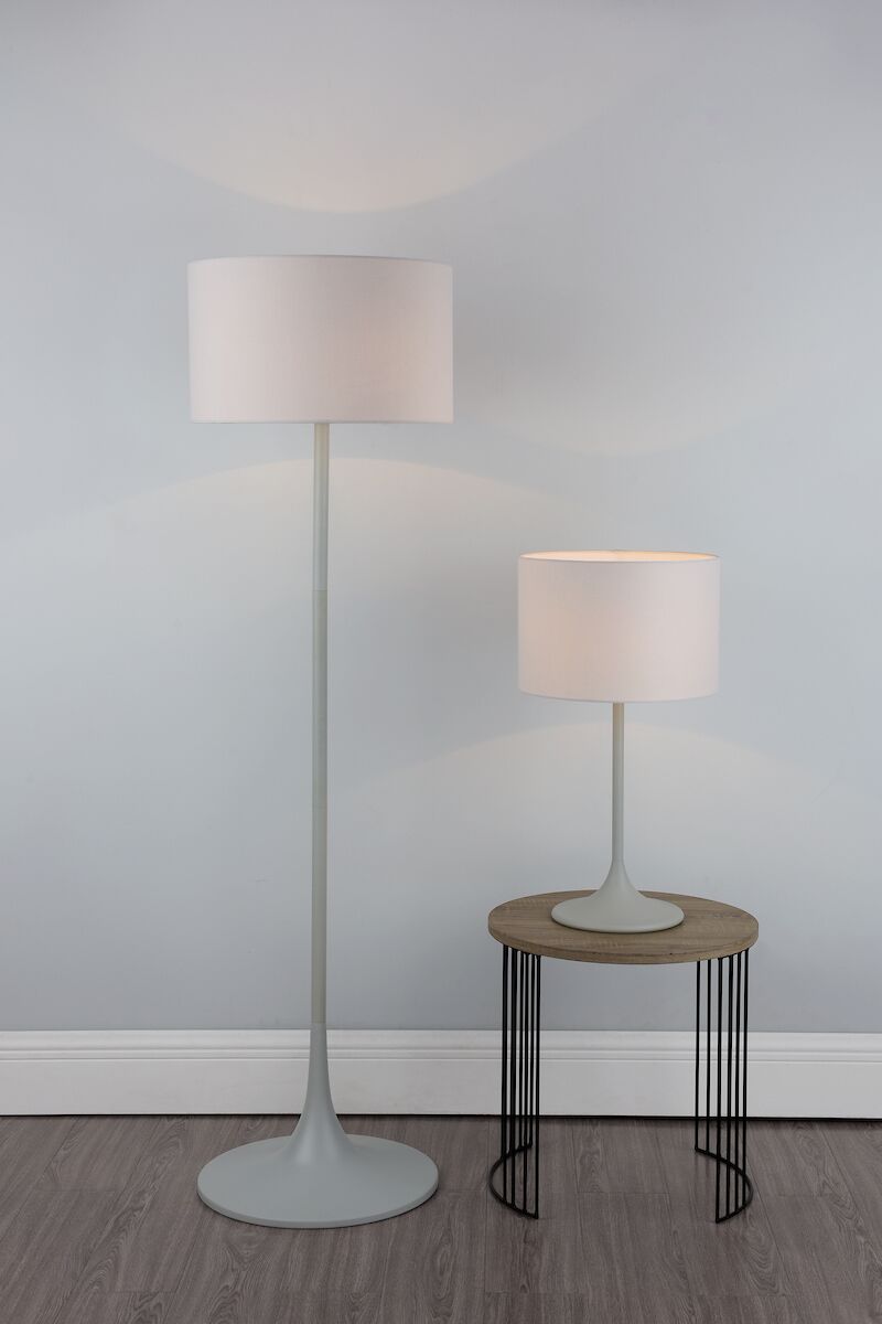 Funchal Table Lamp Grey With Shade <br>Matt Grey - Image 5