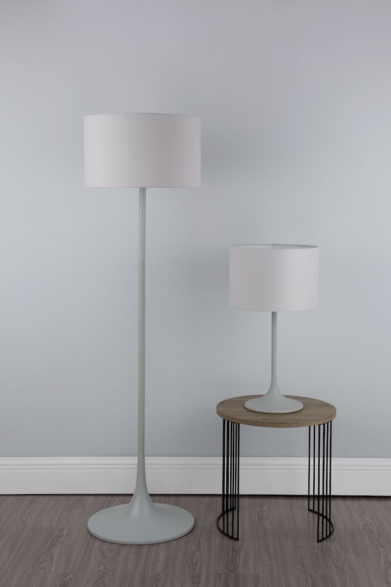 Funchal Table Lamp Grey With Shade <br>Matt Grey - Image 6