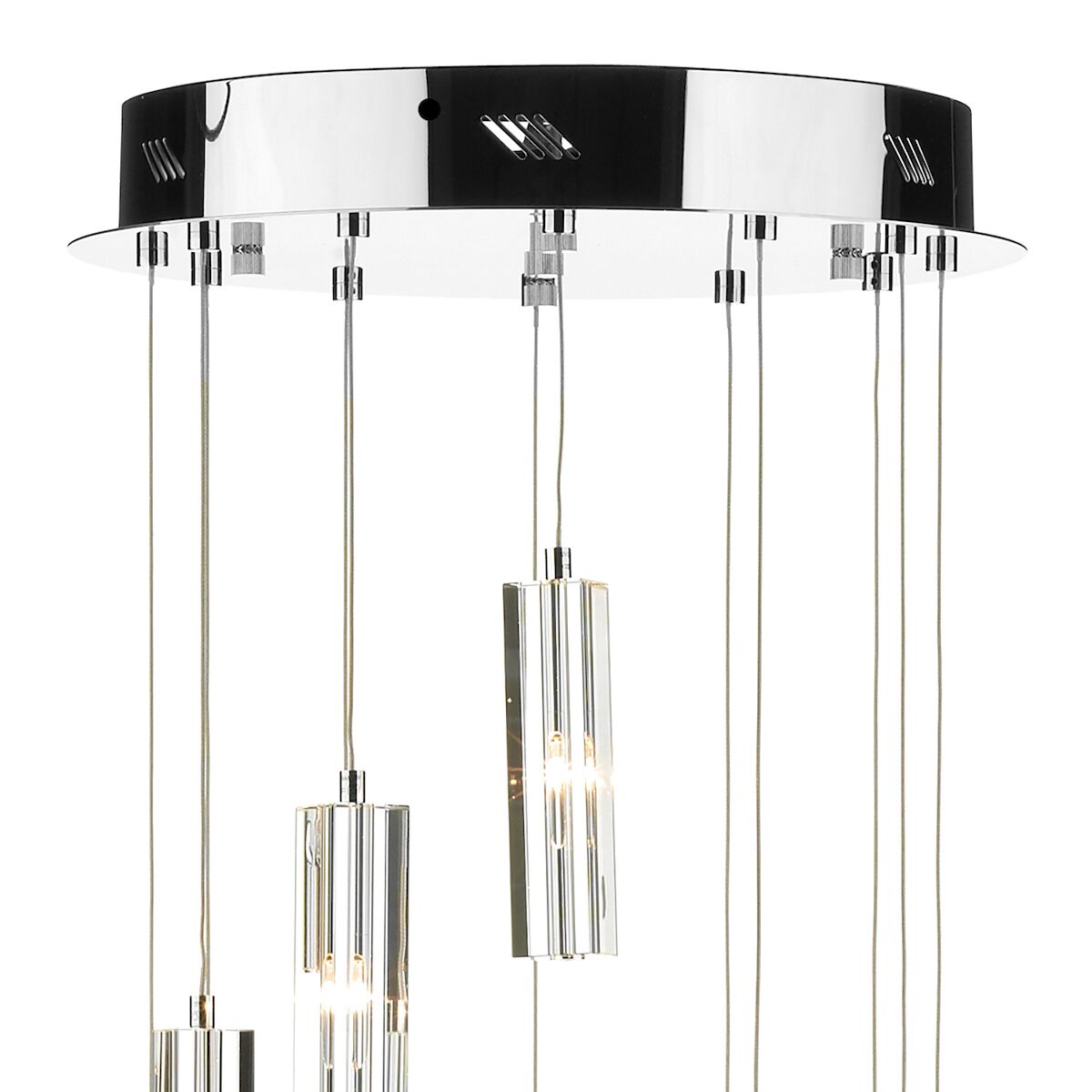 Galileo 12 Light Cluster Pendant Polished Chrome Crystal LED<br>Crystal - Image 2