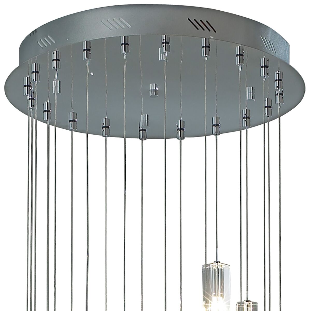 Galileo 20 Light Cluster Pendant Polished Chrome Crystal LED - 2M Drop<br>Crystal - Image 2