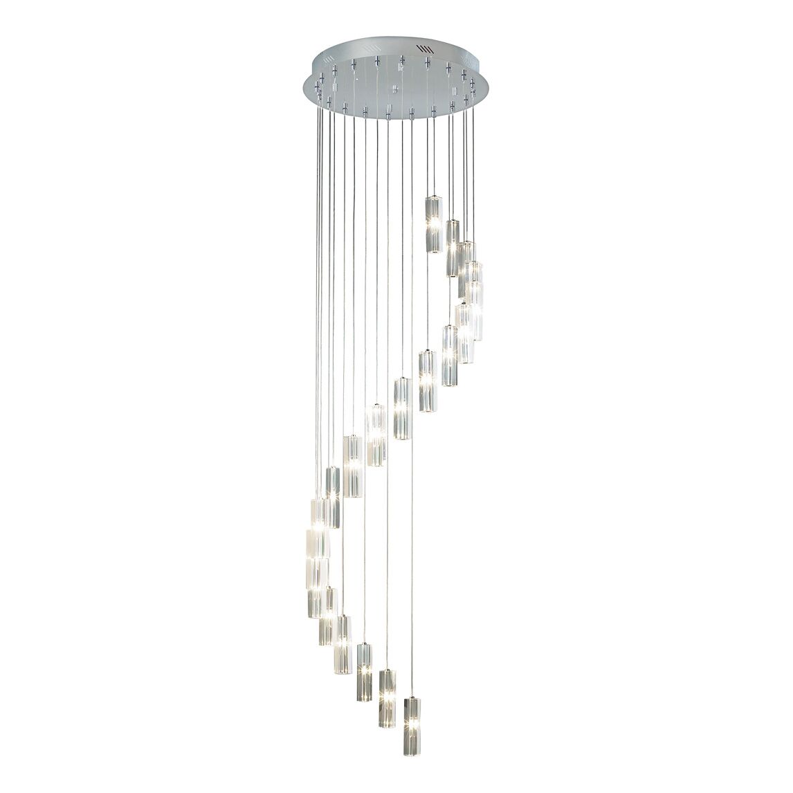 Galileo 20 Light Cluster Pendant Polished Chrome Crystal LED - 3M Drop<br>Crystal