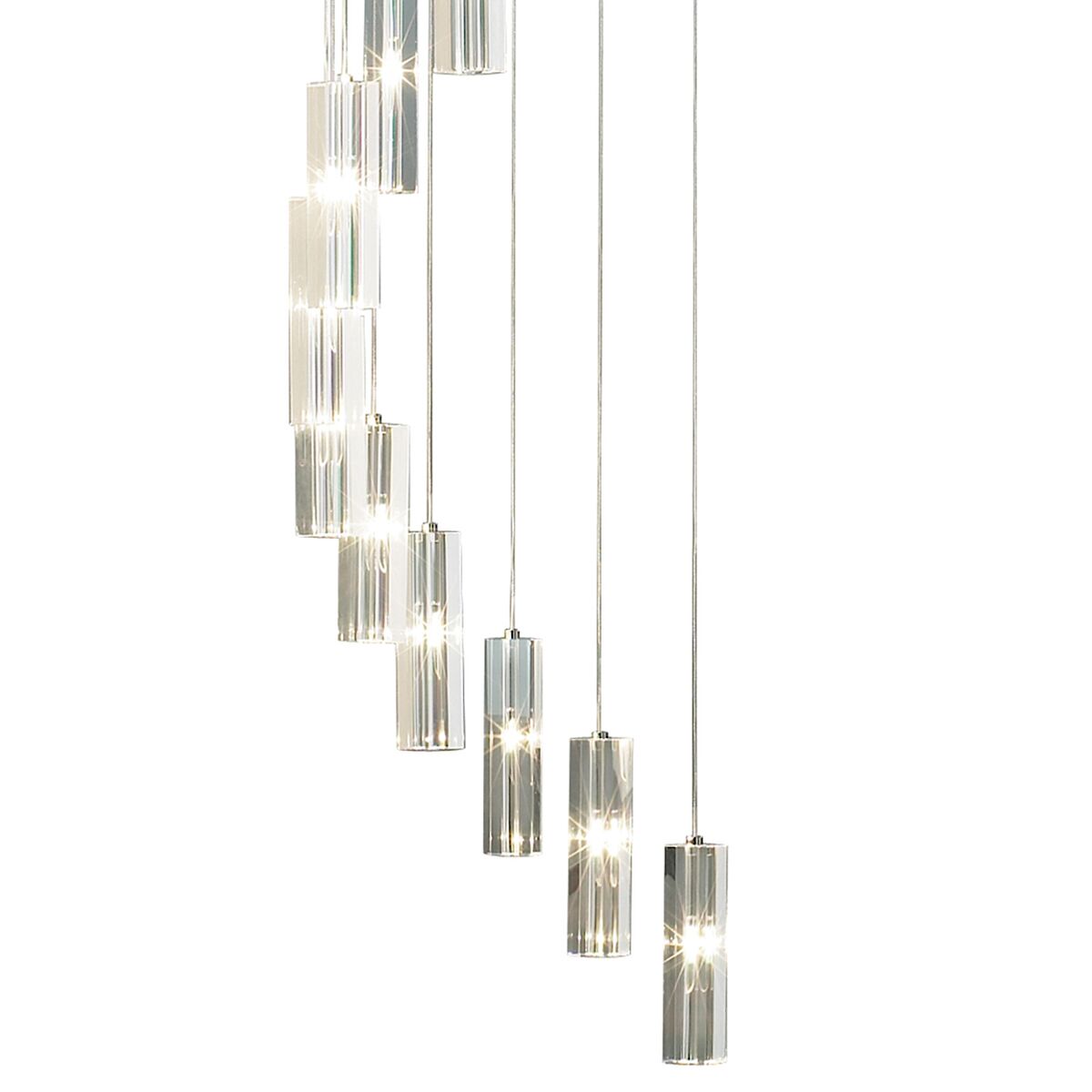 Galileo 20 Light Cluster Pendant Polished Chrome Crystal LED - 3M Drop<br>Crystal - Image 3