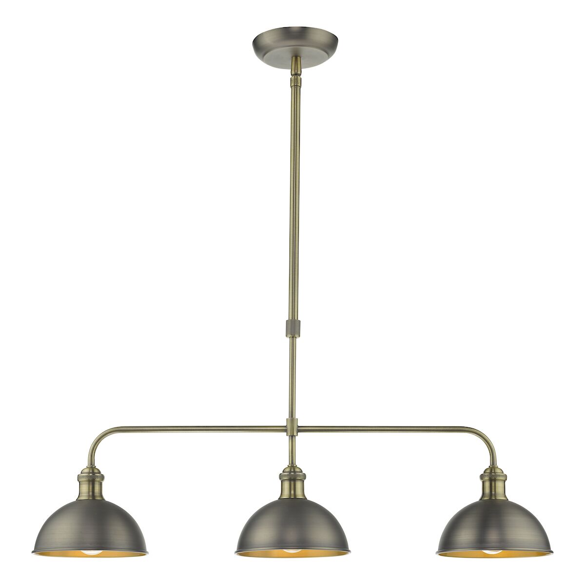 Governor 3 Light Bar Antique Chrome Antique Brass<br>Antique Chrome