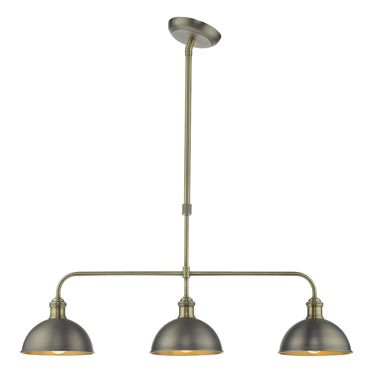 Governor 3 Light Bar Antique Chrome Antique Brass<br>Antique Chrome - Image 2