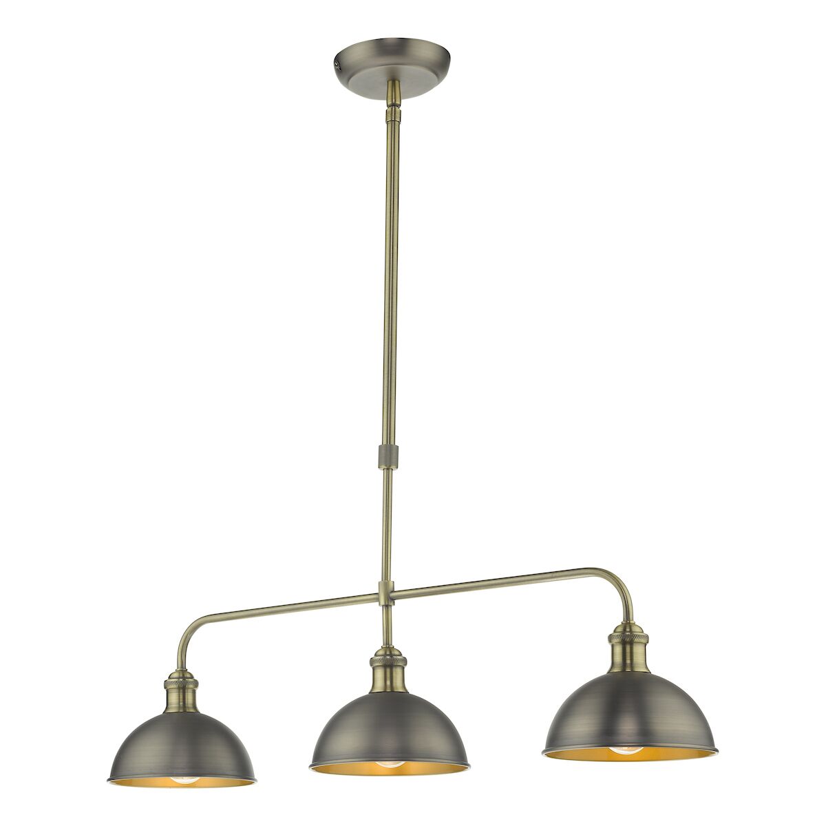 Governor 3 Light Bar Antique Chrome Antique Brass<br>Antique Chrome - Image 3