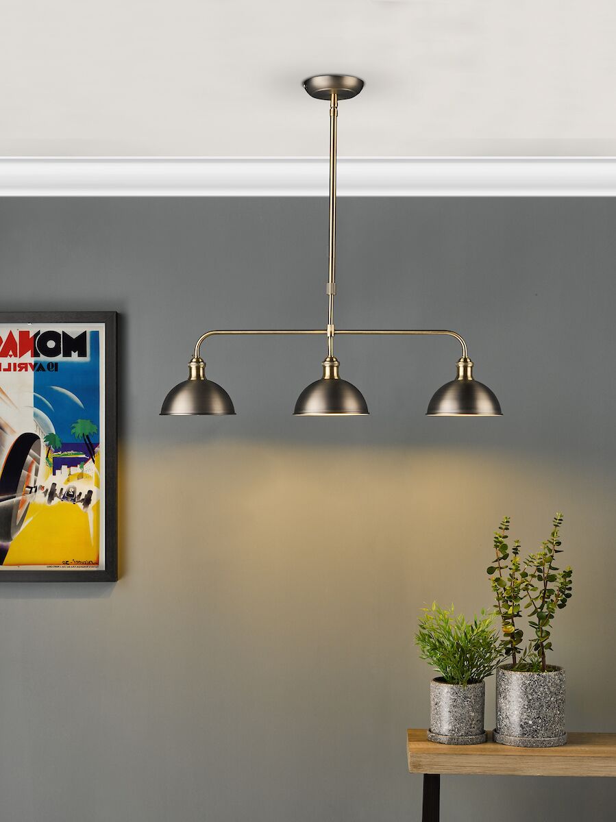 Governor 3 Light Bar Antique Chrome Antique Brass<br>Antique Chrome - Image 6