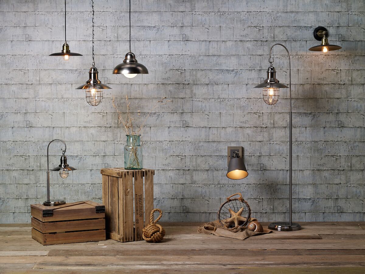 Hannover 1 Light Pendant Black Antique Brass<br>Black - Image 3