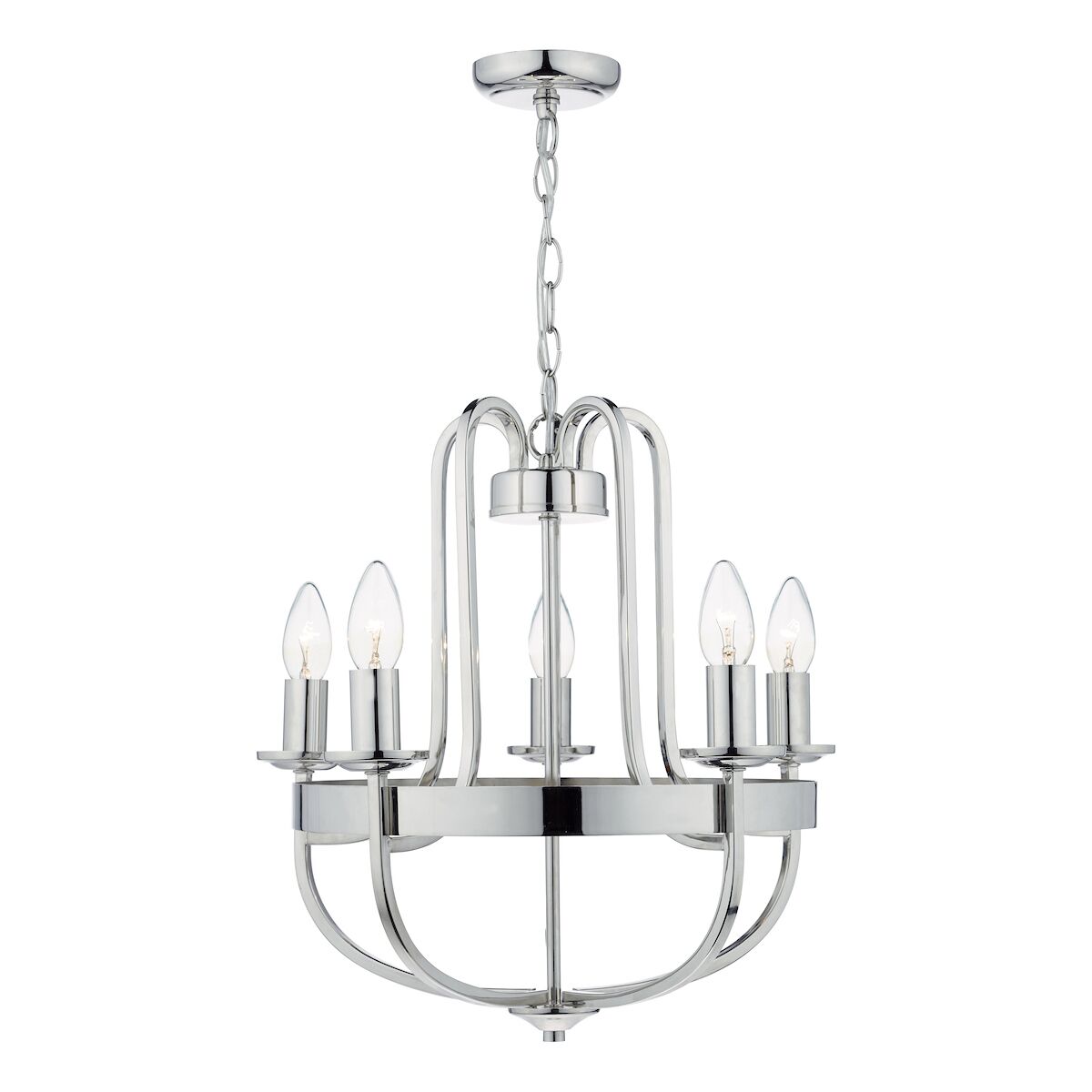 Heythrope 5 Light Pendant Polished Nickel<br>Polished Nickel