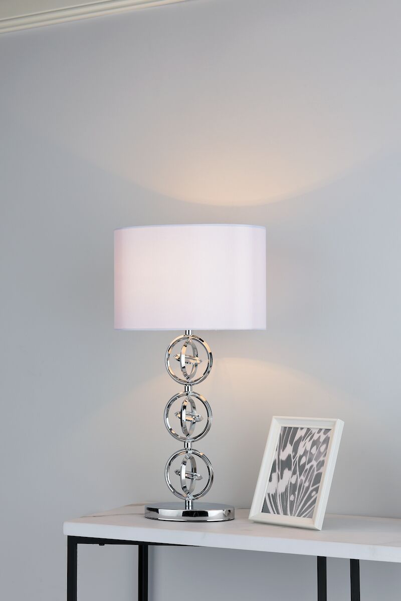 Innsbruck Table Lamp Polished Chrome With Shade <br>Polished Chrome - Image 2
