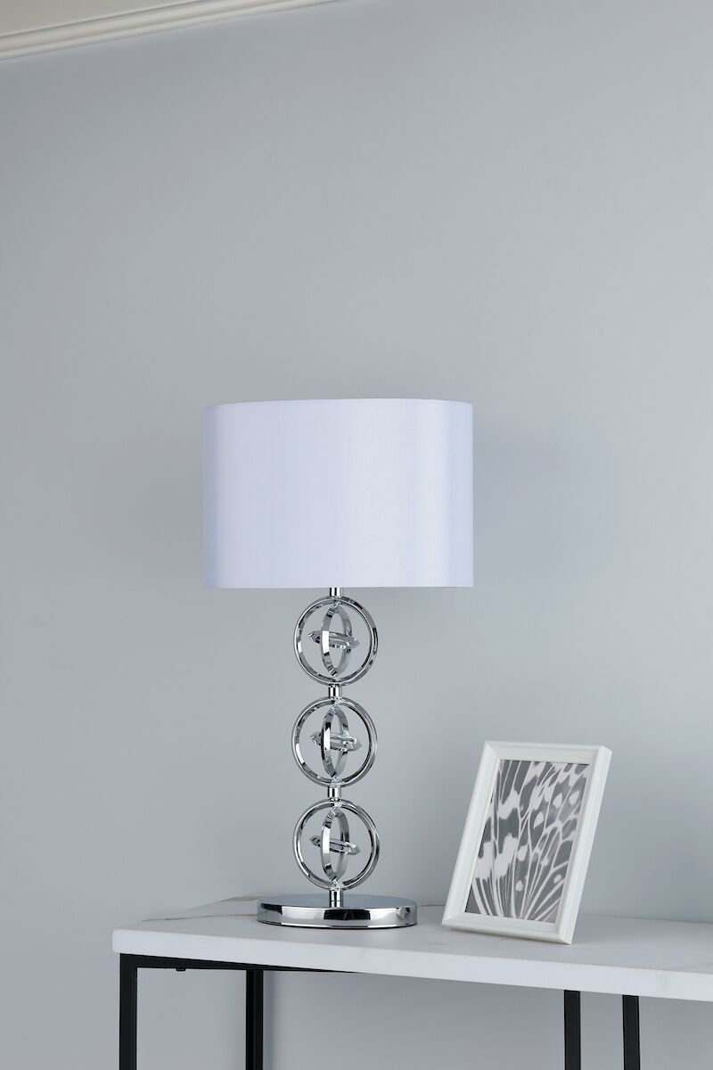 Innsbruck Table Lamp Polished Chrome With Shade <br>Polished Chrome - Image 3