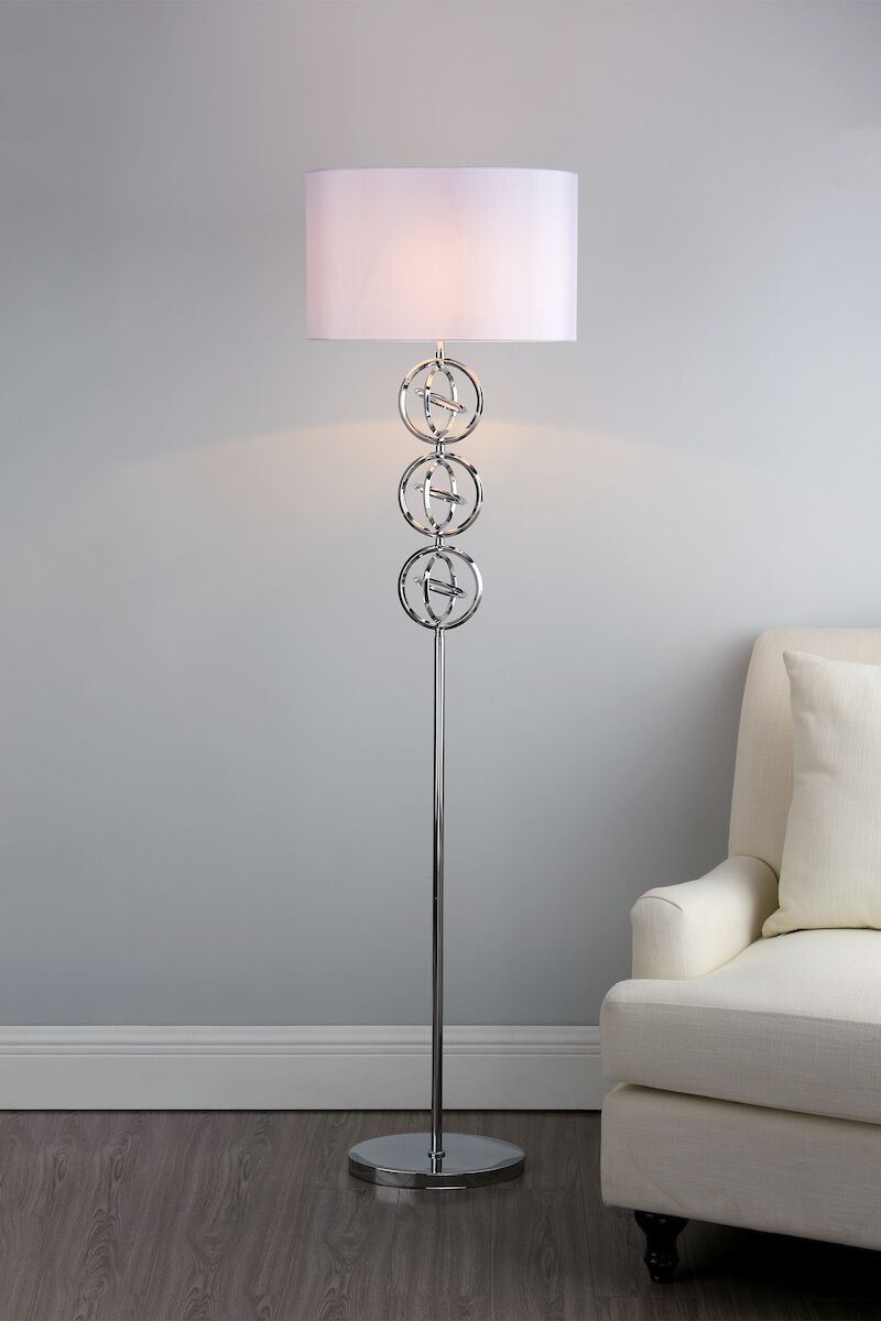 Innsbruck Floor Lamp Polished Chrome With Shade <br>Polished Chrome - Image 2