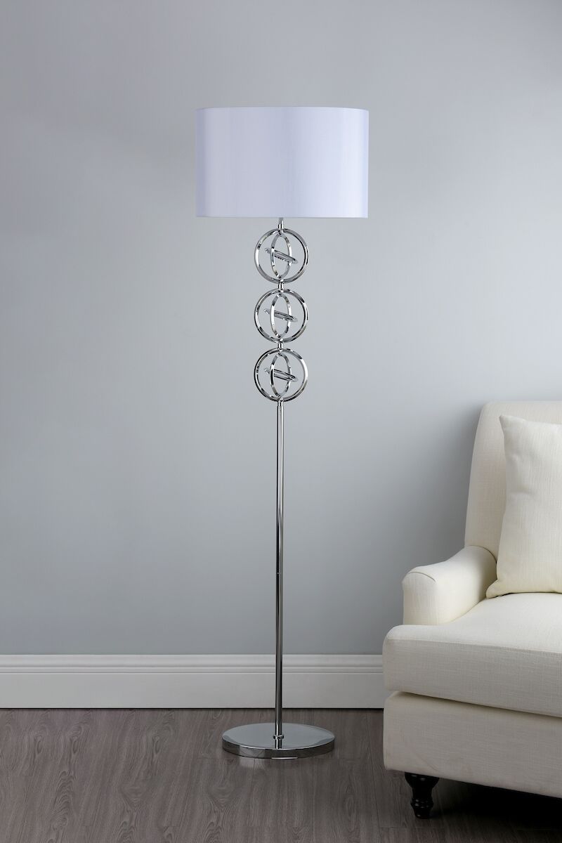 Innsbruck Floor Lamp Polished Chrome With Shade <br>Polished Chrome - Image 3