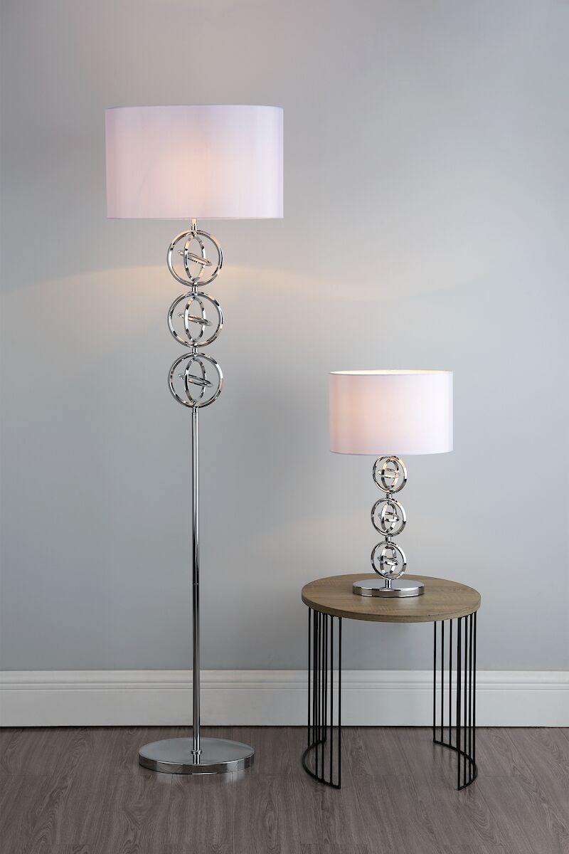 Innsbruck Floor Lamp Polished Chrome With Shade <br>Polished Chrome - Image 4