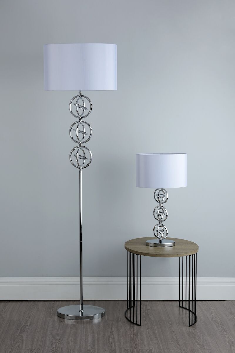 Innsbruck Floor Lamp Polished Chrome With Shade <br>Polished Chrome - Image 5