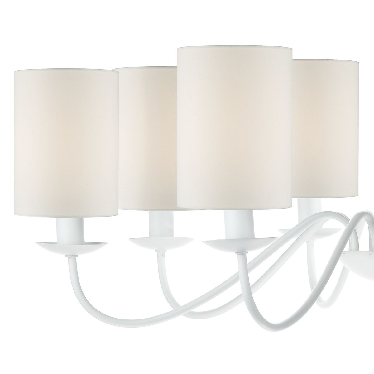 Irwin 8 Light Pendant Dual Mount White<br>Matt White - Image 2