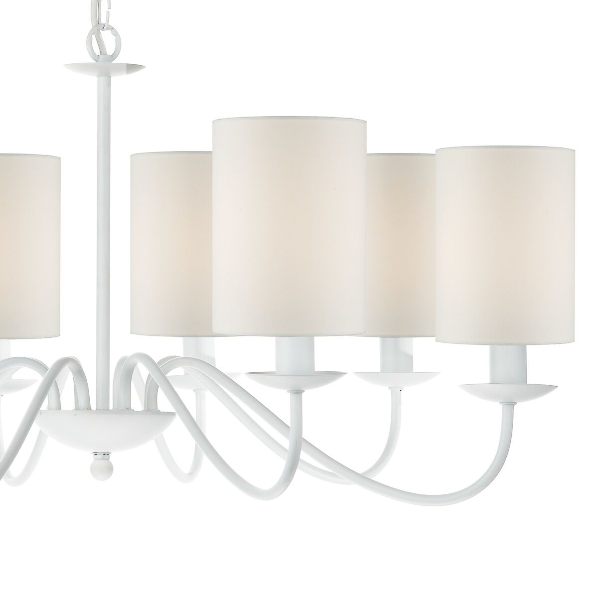 Irwin 8 Light Pendant Dual Mount White<br>Matt White - Image 3