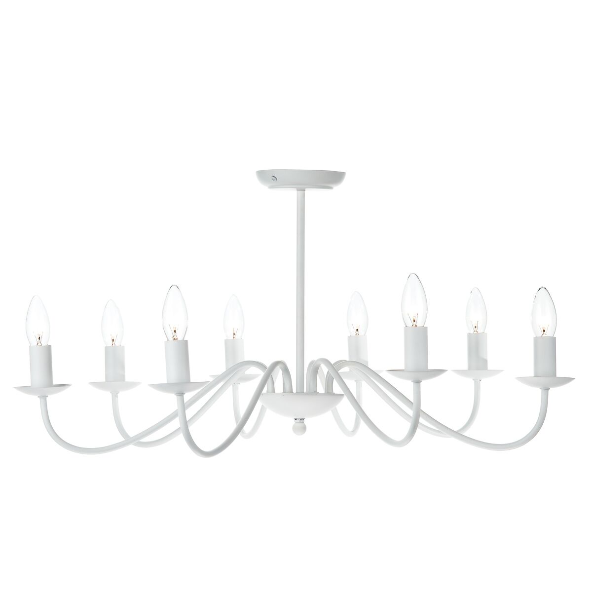 Irwin 8 Light Pendant Dual Mount White<br>Matt White - Image 5
