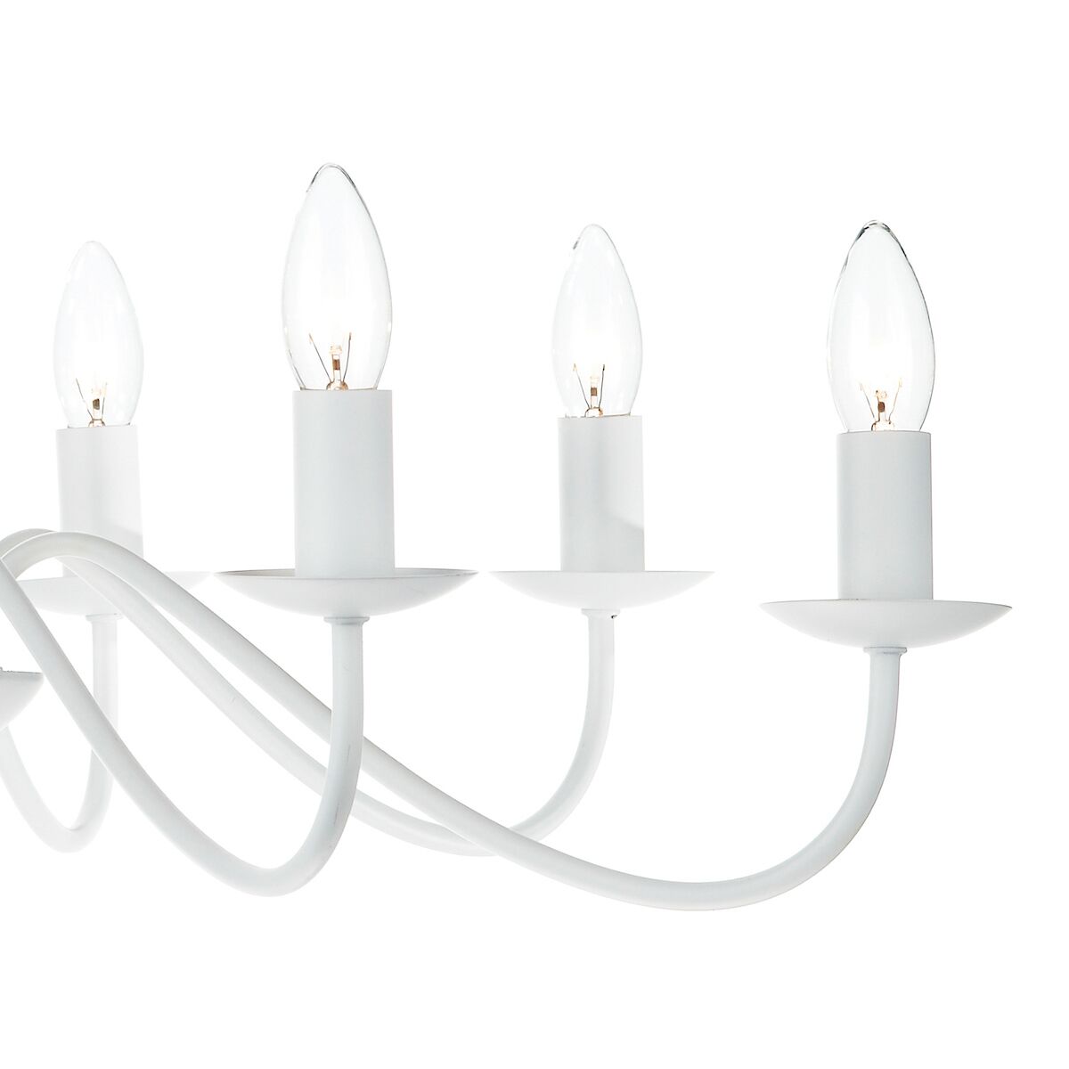 Irwin 8 Light Pendant Dual Mount White<br>Matt White - Image 6