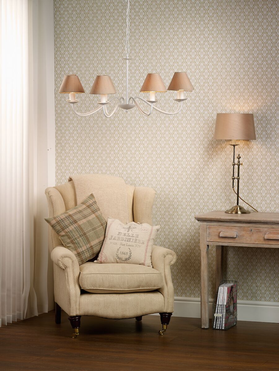 Irwin 8 Light Pendant Dual Mount White<br>Matt White - Image 10