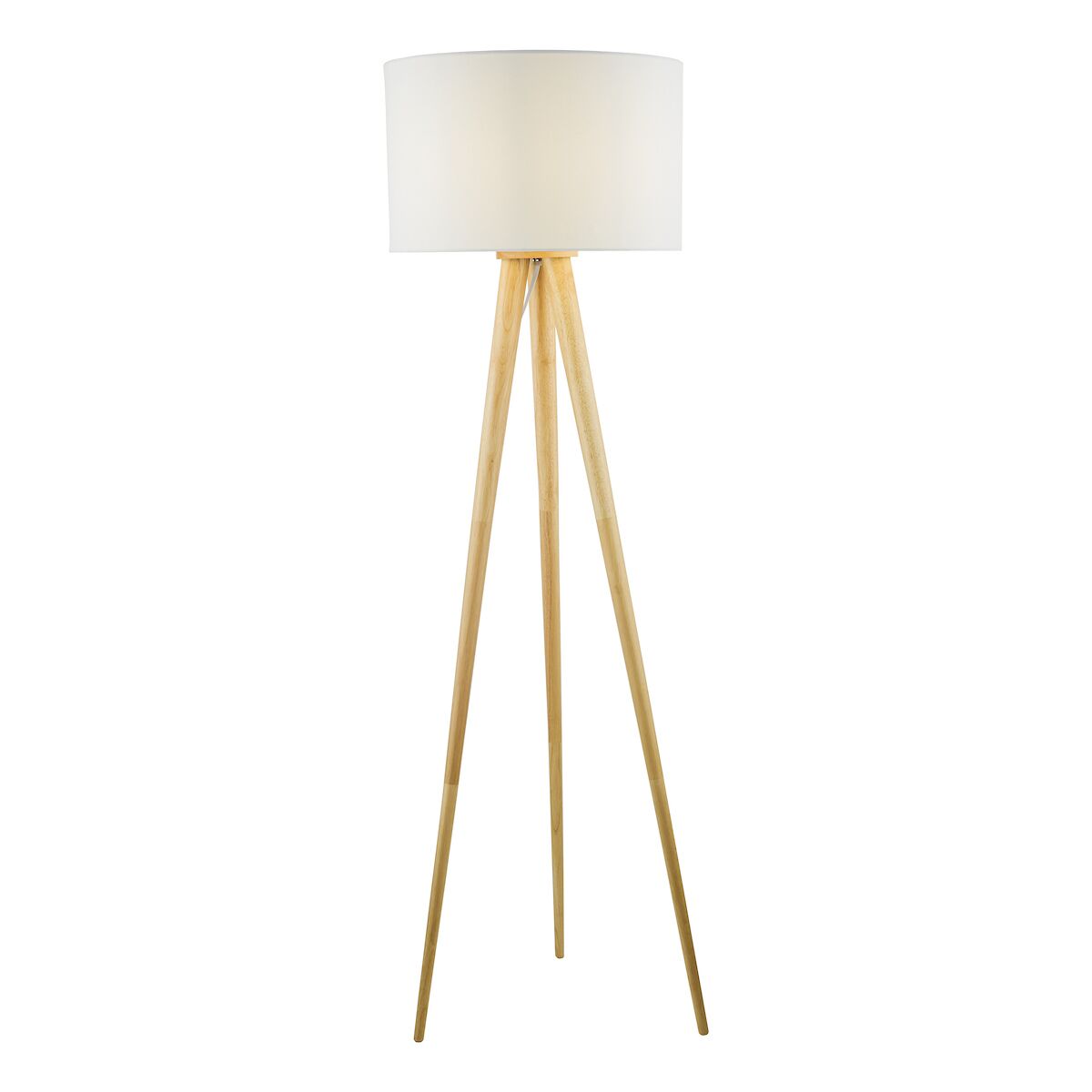 Ivor Tripod Floor Lamp Light Oak Base Only<br>Light Wood