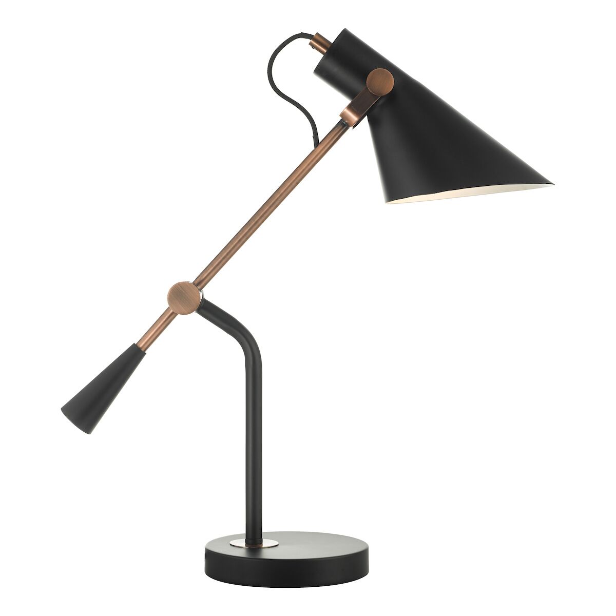 Jack Task Table Lamp Black Antique Copper<br>Antique Copper