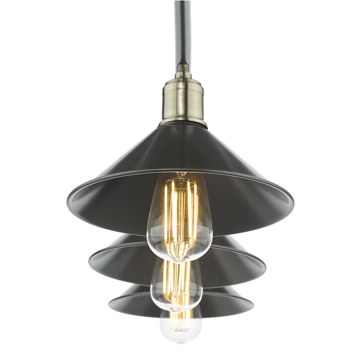 Jalen 3 Light Bar Pendant Graphite Antique Brass<br>Matt Grey - Image 6