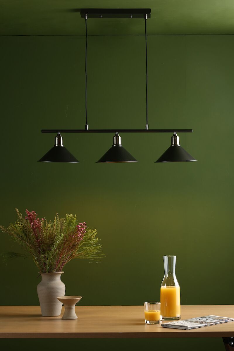 Jalen 3 Light Bar Pendant Graphite Antique Brass<br>Matt Grey - Image 8