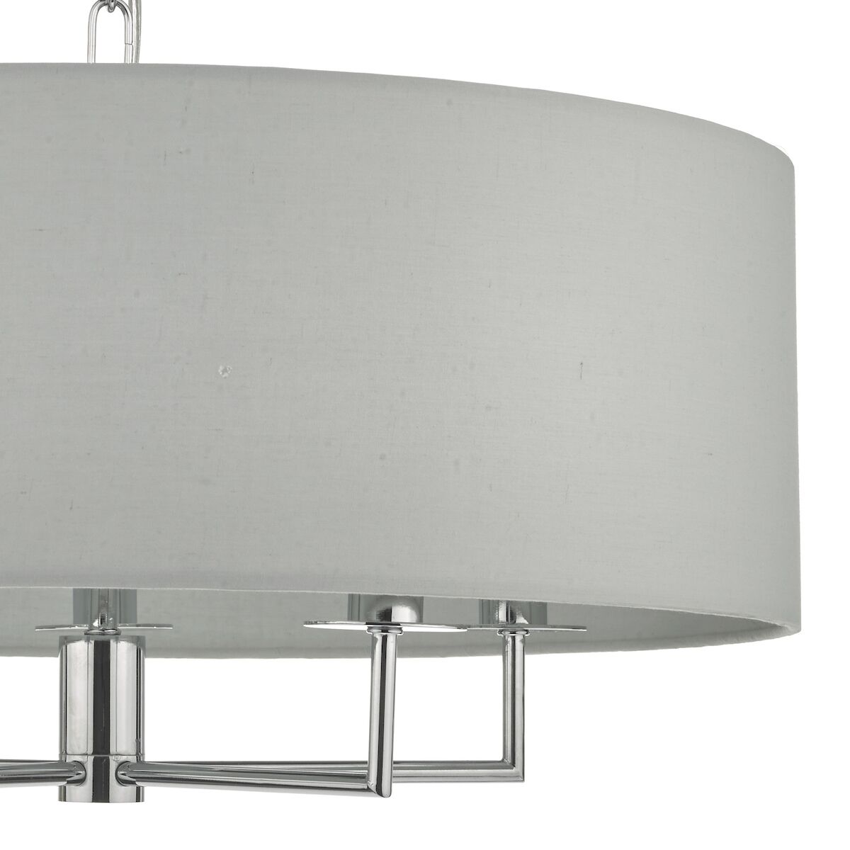 Jamelia 5lt Pendant Polished Chrome & Grey<br>Polished Chrome - Image 4
