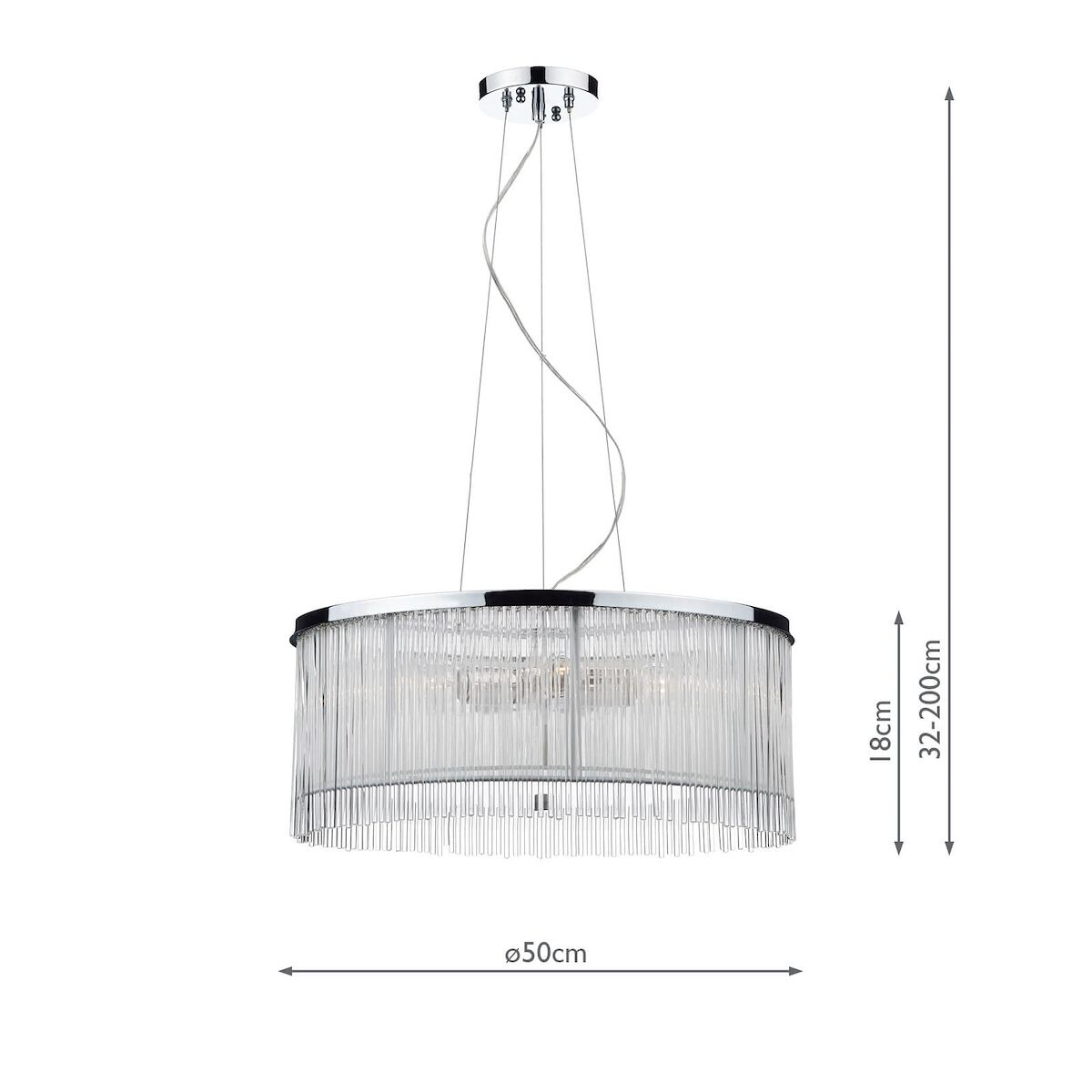 Japan 50cm 3 Light Pendant White<br>Glass - Image 6