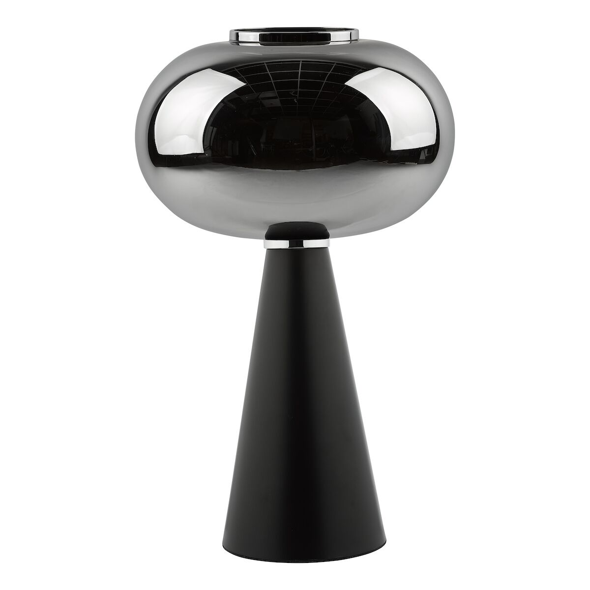 Jensen Table Lamp Smoked Glass Satin Black<br>Smoked Glass - Image 2
