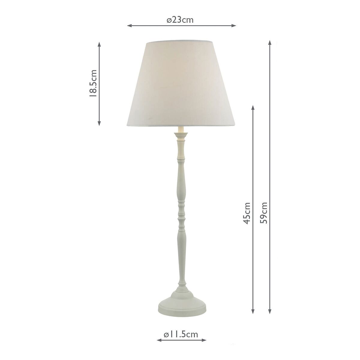 Joanna Table Lamp White With Shade <br>Matt White - Image 4