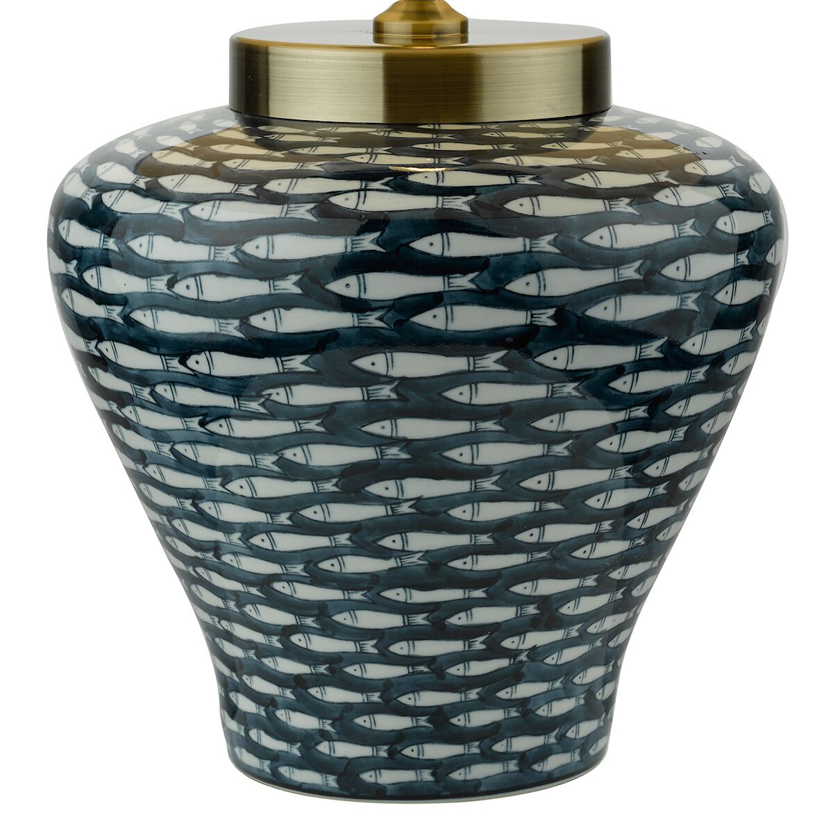 Joy Table Lamp Blue/White Fish Motif Base Only<br>Blue - Image 2