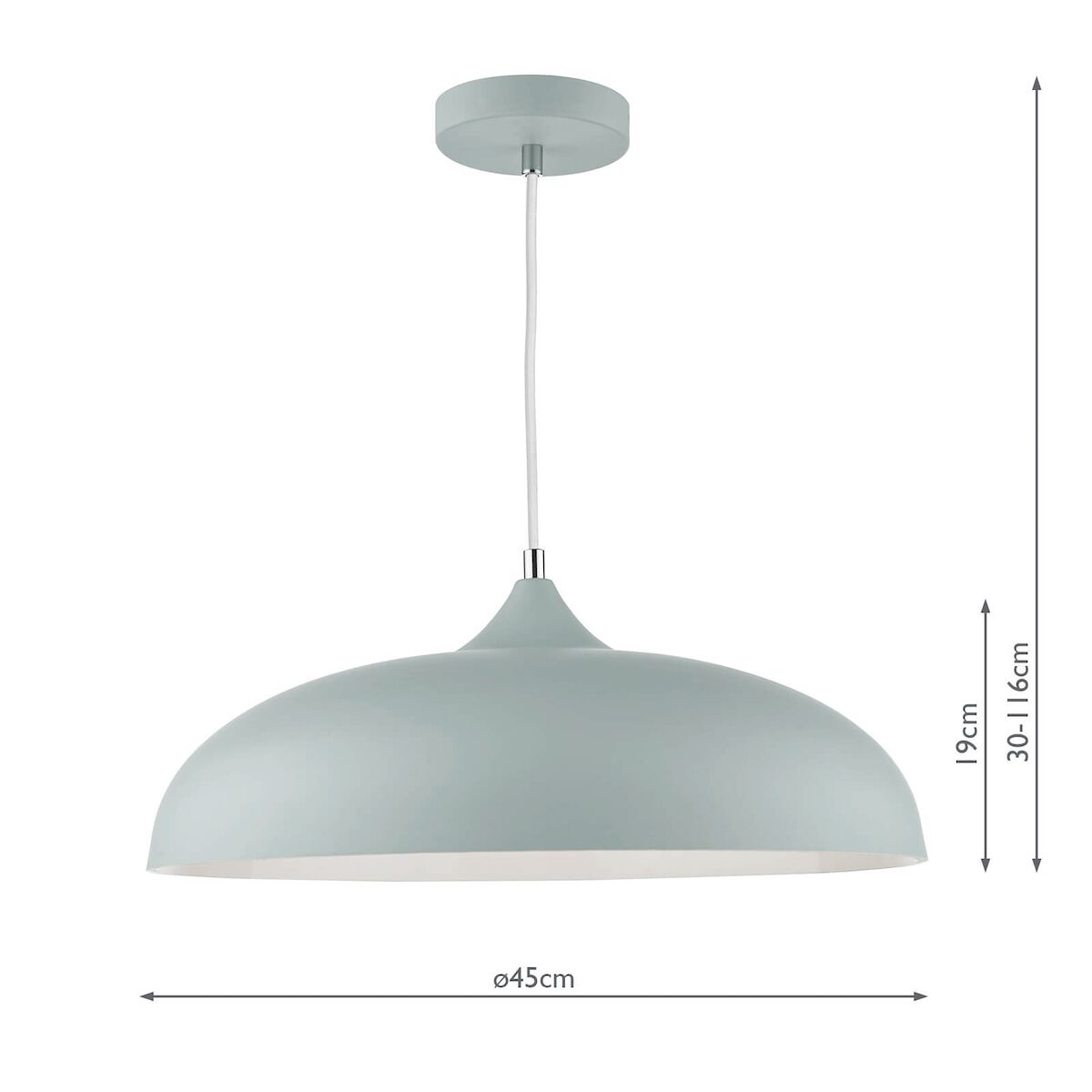 Kaelan 1 Light Pendant Soft Matt Grey<br>Matt Grey - Image 2