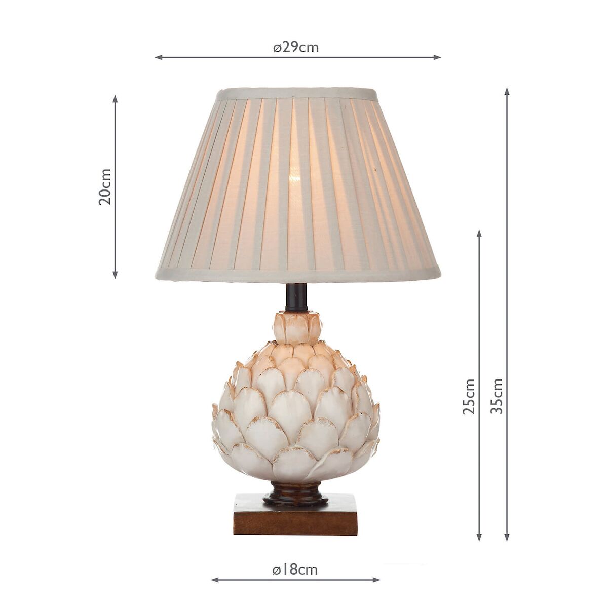 Layer Small Table Lamp Cream With Shade <br>Antique Cream - Image 8