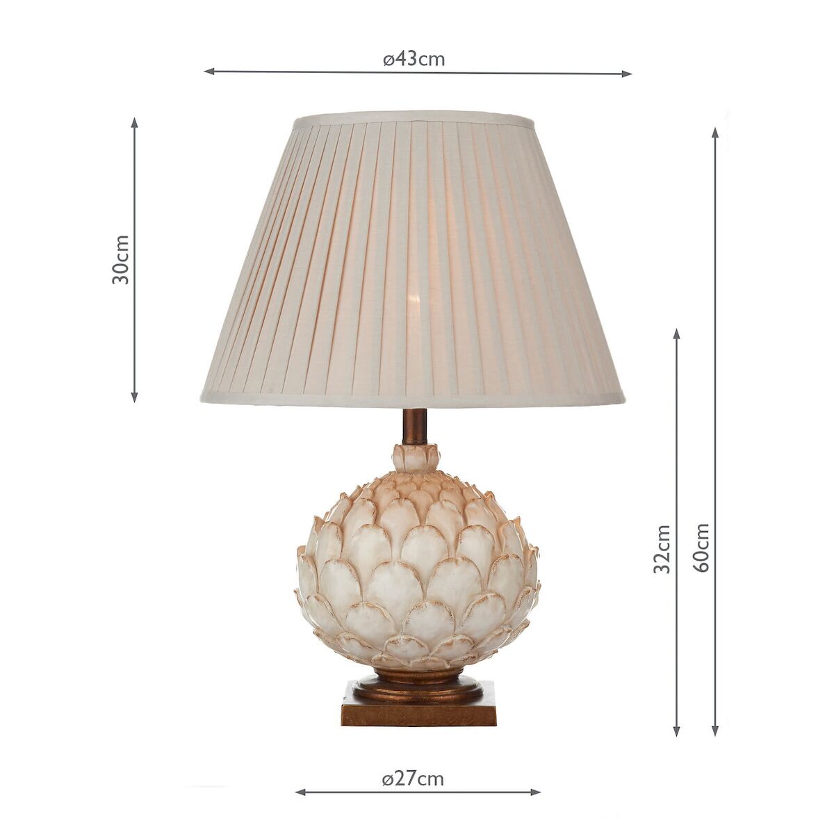 Layer Large Table Lamp Cream With Shade <br>Antique Cream - Image 5