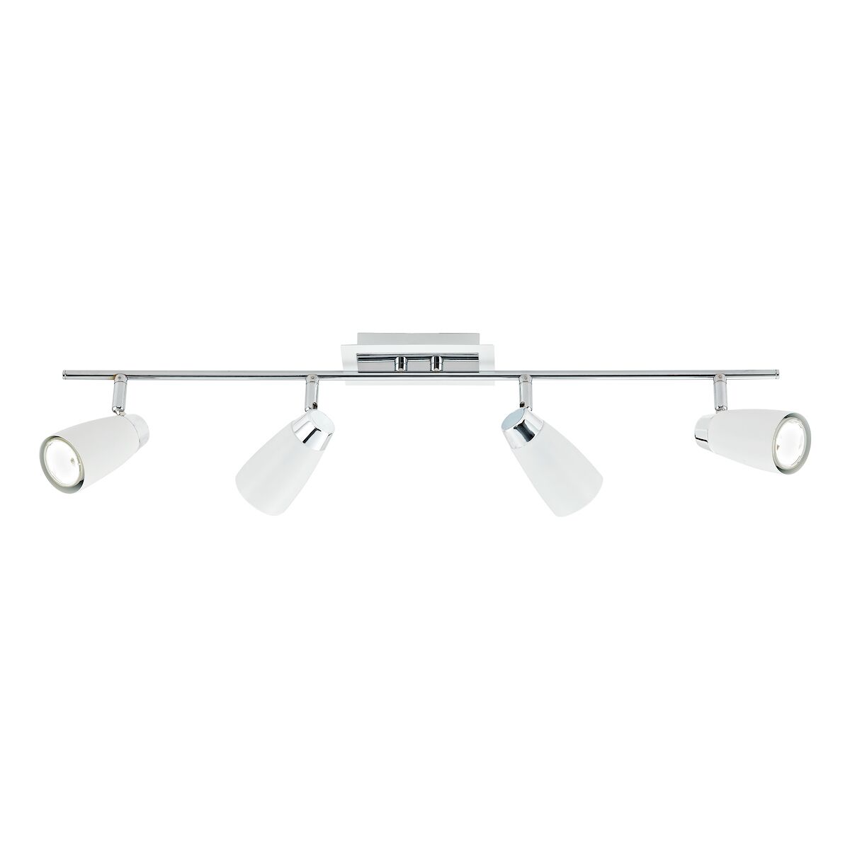 Loft 4 Light Bar Spotlight Matt White Polished Chrome<br>Matt White