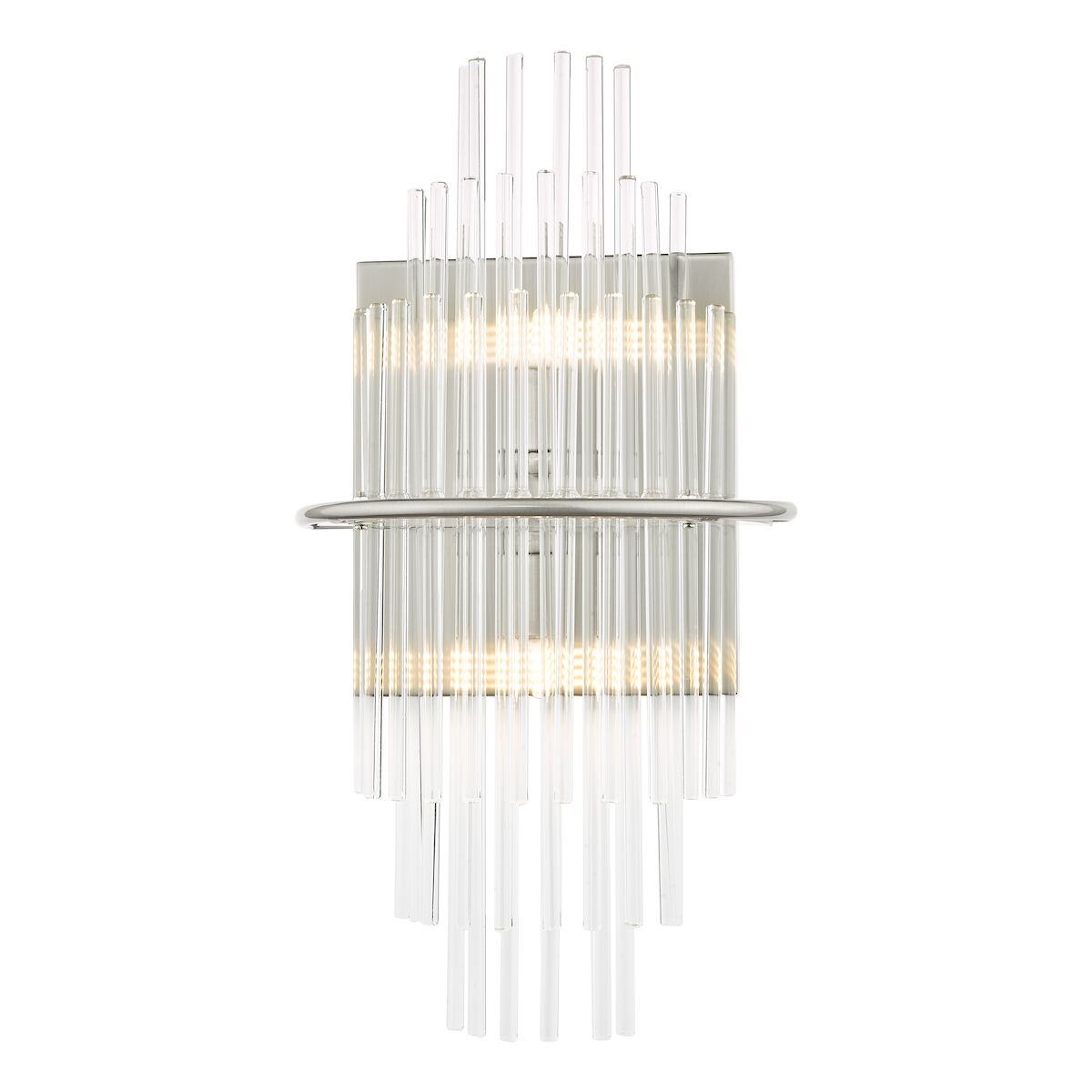 Lukas 2 Light Wall Light Polished Chrome Glass<br>Polished Chrome