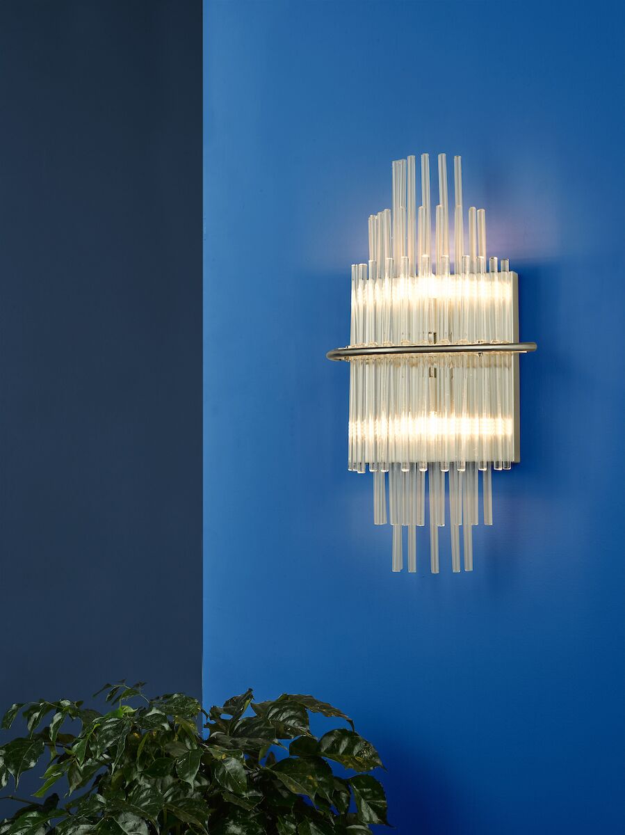 Lukas 2 Light Wall Light Polished Chrome Glass<br>Polished Chrome - Image 7