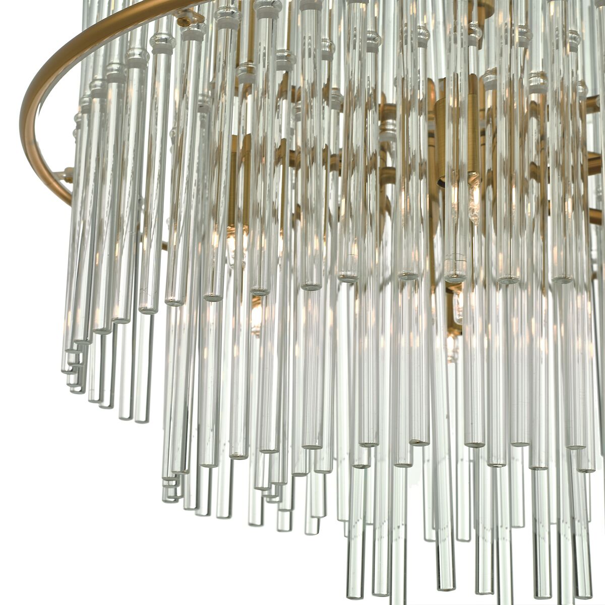 Lukas 13 Light Pendant Brushed Antique Gold And Clear Glass<br>Antique Gold - Image 5
