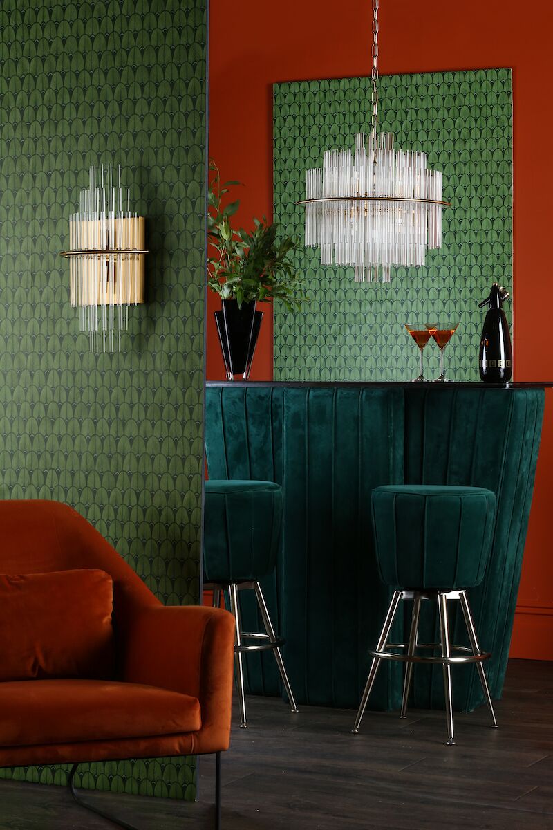 Lukas 13 Light Pendant Brushed Antique Gold And Clear Glass<br>Antique Gold - Image 9