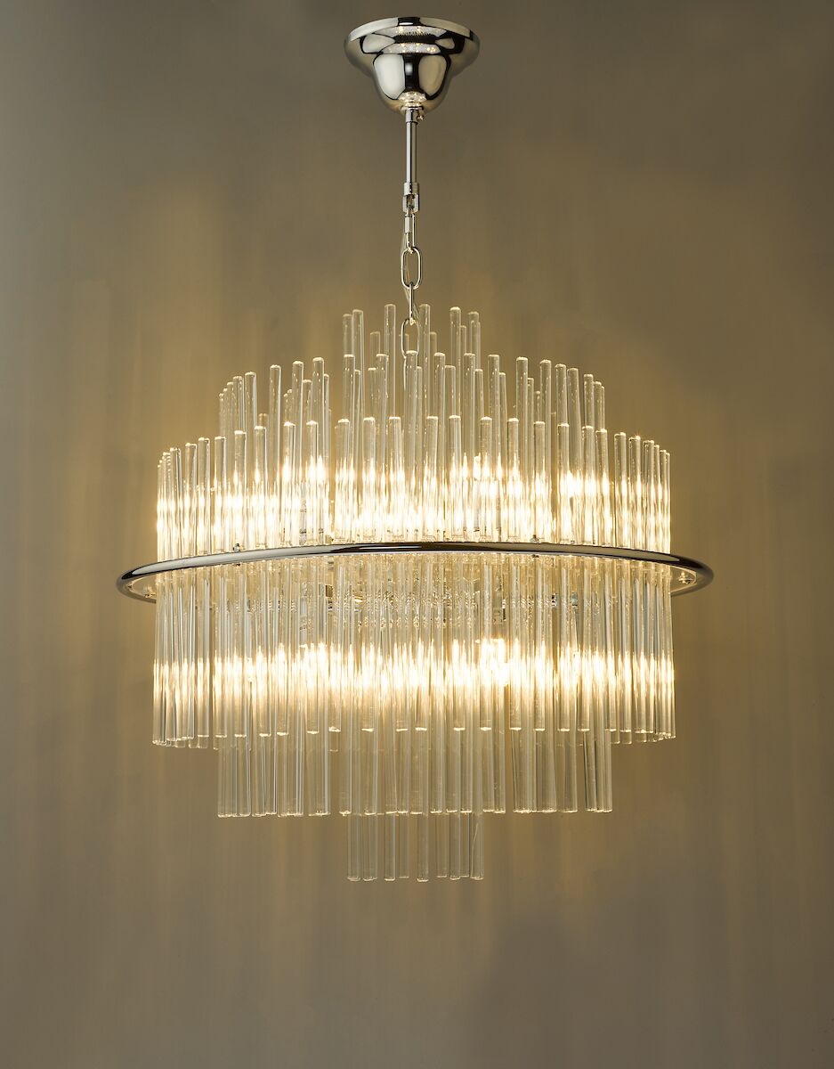 Lukas 13 Light Pendant Polished Chrome Glass<br>Polished Chrome - Image 8