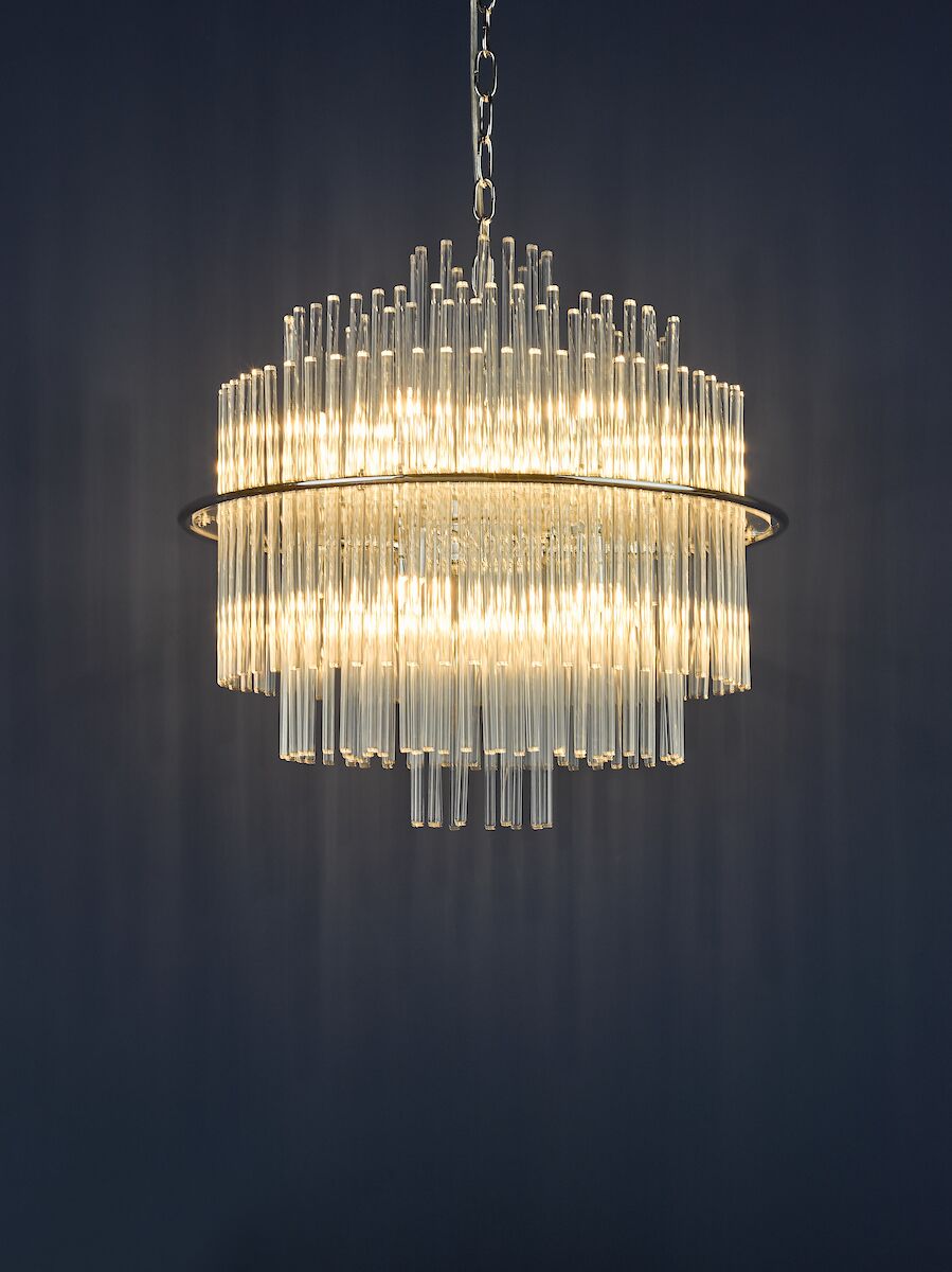 Lukas 13 Light Pendant Polished Chrome Glass<br>Polished Chrome - Image 10