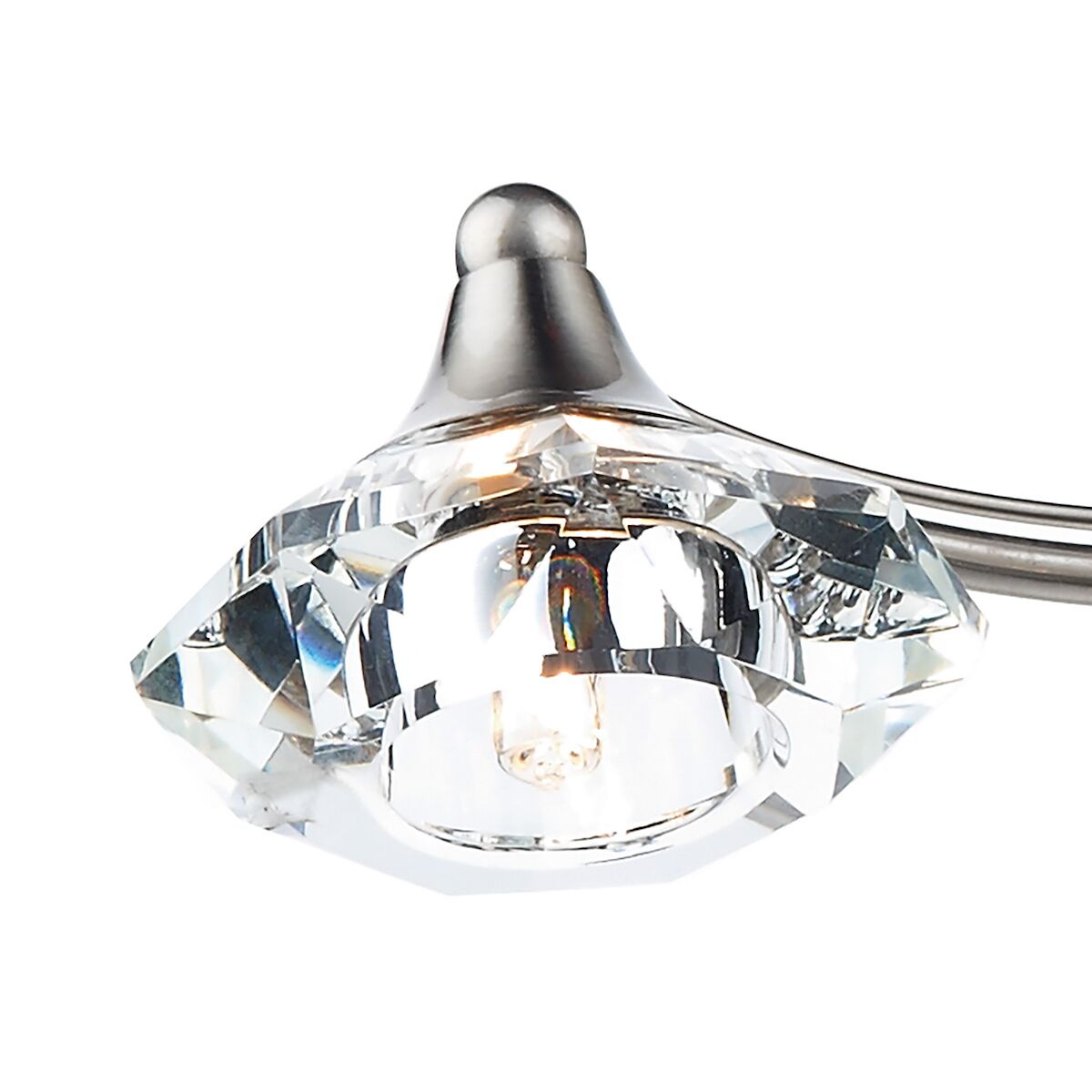 Luther 4 Light Semi Flush Satin Chrome CrystalSatin Chrome - Image 4