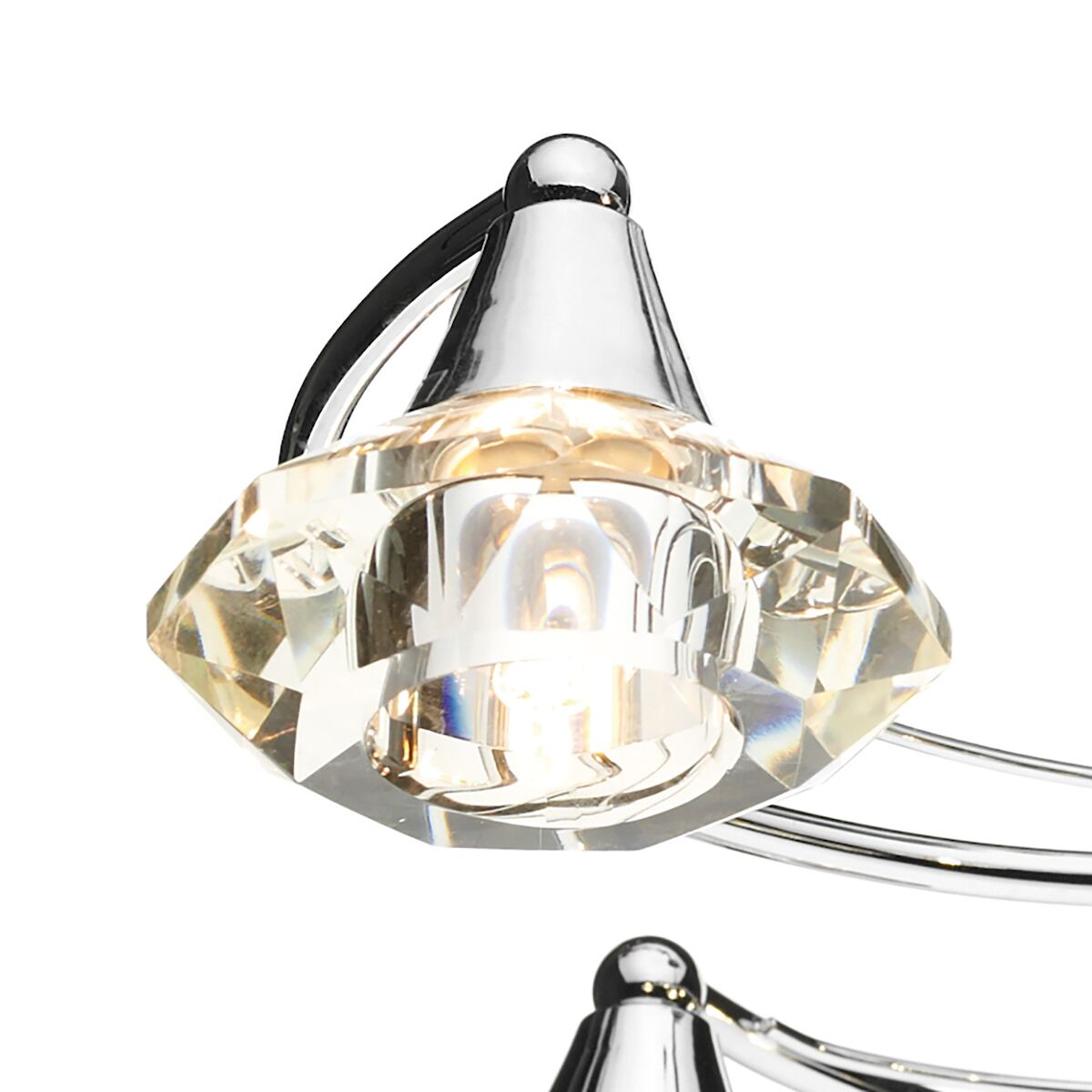 Luther 6 Light Semi Flush Polished Chrome Crystal<br>Polished Chrome - Image 4